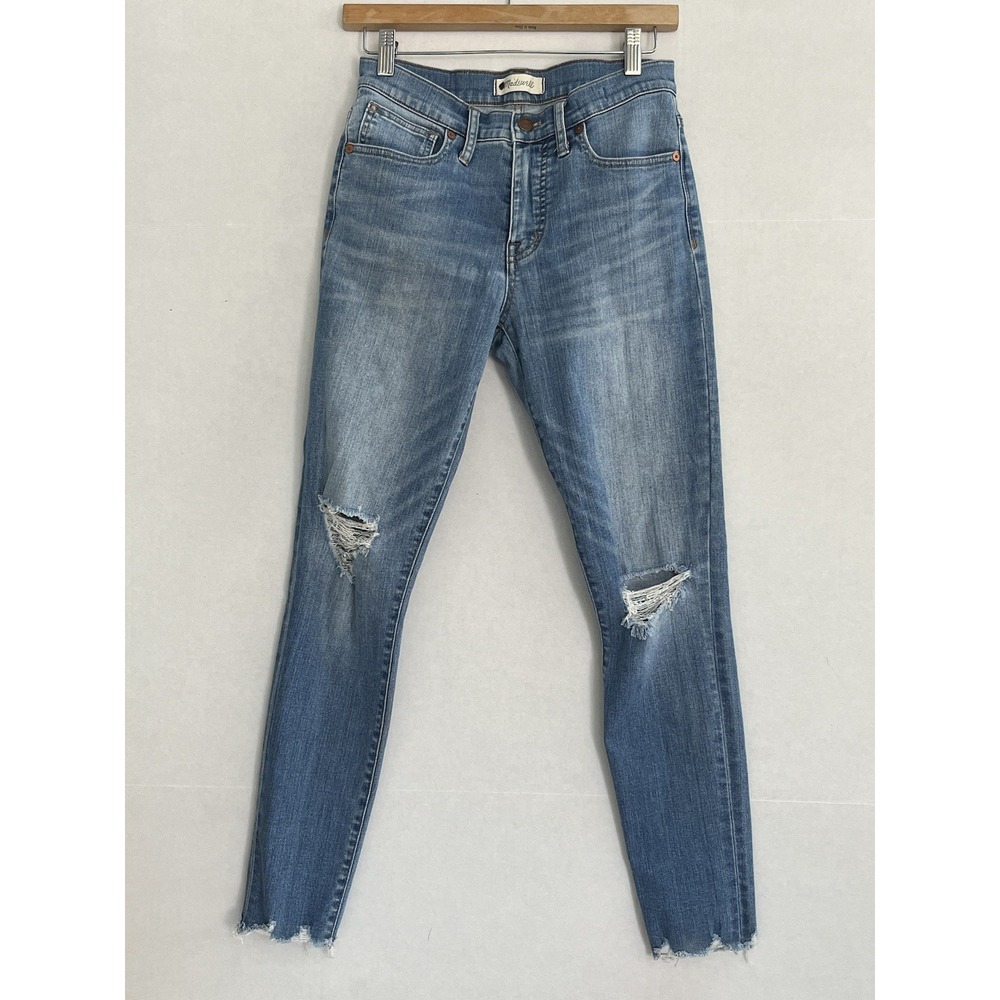 Madewell Women's 9"Mid Rise Skinny Jeans Size 27 Medium Wash Blue Denim